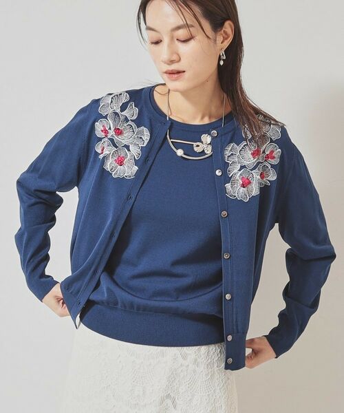 SunaUna / スーナウーナ カーディガン・ボレロ | 【SS~Lサイズ展開/リボン&ビーズ刺繍】クラフトニットカーディガン | 詳細12