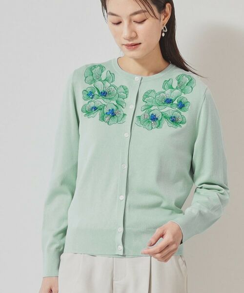 SunaUna / スーナウーナ カーディガン・ボレロ | 【SS~Lサイズ展開/リボン&ビーズ刺繍】クラフトニットカーディガン | 詳細14