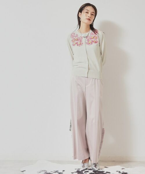 SunaUna / スーナウーナ カーディガン・ボレロ | 【SS~Lサイズ展開/リボン&ビーズ刺繍】クラフトニットカーディガン | 詳細2