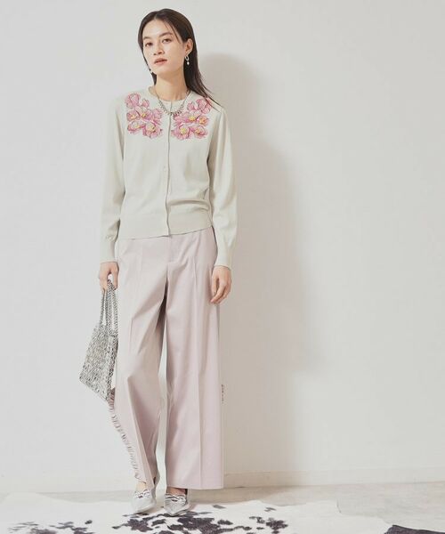 SunaUna / スーナウーナ カーディガン・ボレロ | 【SS~Lサイズ展開/リボン&ビーズ刺繍】クラフトニットカーディガン | 詳細3