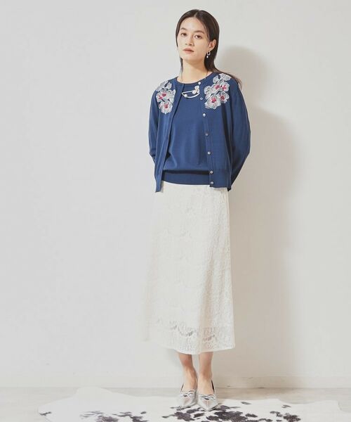 SunaUna / スーナウーナ カーディガン・ボレロ | 【SS~Lサイズ展開/リボン&ビーズ刺繍】クラフトニットカーディガン | 詳細6