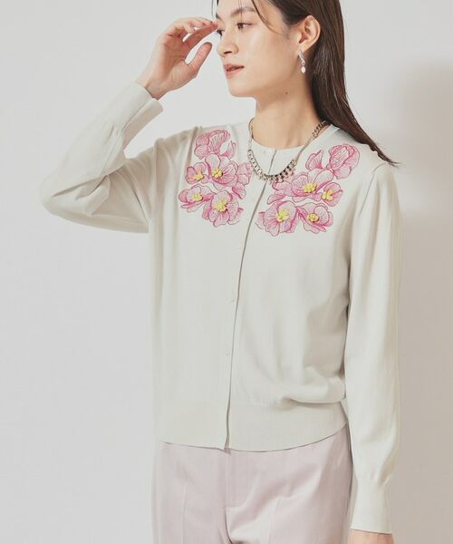 SunaUna / スーナウーナ カーディガン・ボレロ | 【SS~Lサイズ展開/リボン&ビーズ刺繍】クラフトニットカーディガン | 詳細7