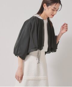 SunaUna / スーナウーナ レザーブルゾン・ジャケット | 【パウダーシフォン／バルーンスリーブ】クロプトブルゾン