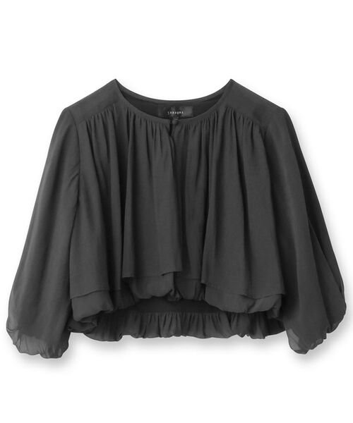 SunaUna / スーナウーナ レザーブルゾン・ジャケット | 【パウダーシフォン/バルーンスリーブ】クロプトブルゾン | 詳細1