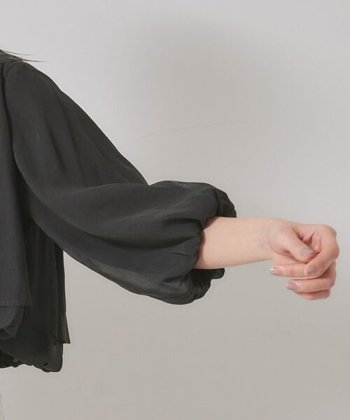 SunaUna / スーナウーナ レザーブルゾン・ジャケット | 【パウダーシフォン/バルーンスリーブ】クロプトブルゾン | 詳細14