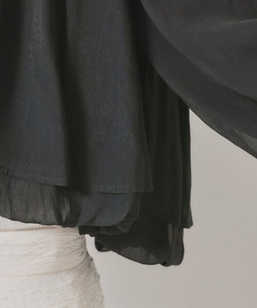 SunaUna / スーナウーナ レザーブルゾン・ジャケット | 【パウダーシフォン/バルーンスリーブ】クロプトブルゾン | 詳細15