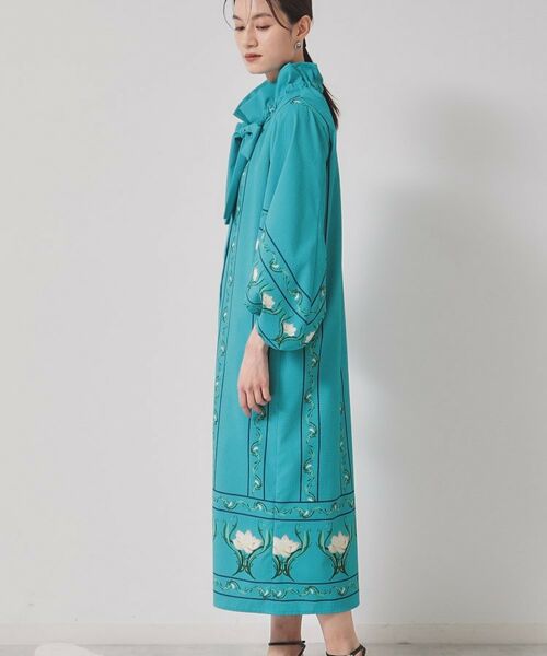 SunaUna / スーナウーナ ロング・マキシ丈ワンピース | 【スタンドフリル＆リボン】オリエンタルパネルワンピース | 詳細10