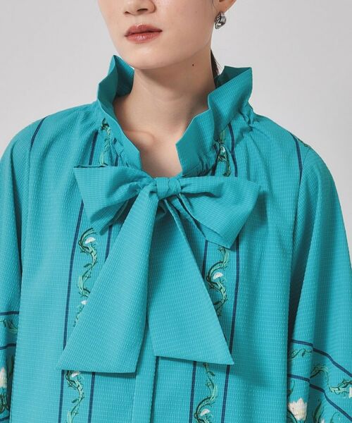 SunaUna / スーナウーナ ロング・マキシ丈ワンピース | 【スタンドフリル＆リボン】オリエンタルパネルワンピース | 詳細12