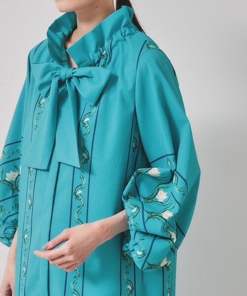 SunaUna / スーナウーナ ロング・マキシ丈ワンピース | 【スタンドフリル＆リボン】オリエンタルパネルワンピース | 詳細13