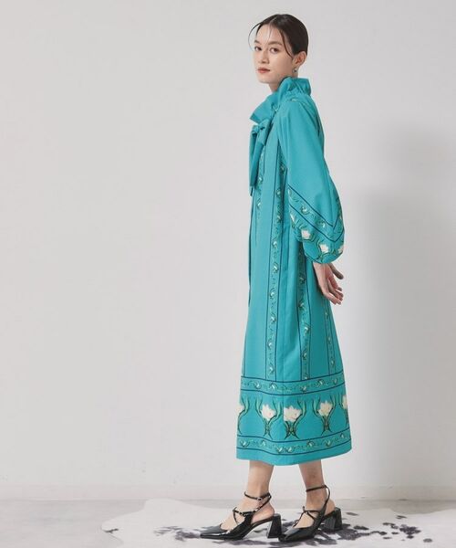 SunaUna / スーナウーナ ロング・マキシ丈ワンピース | 【スタンドフリル＆リボン】オリエンタルパネルワンピース | 詳細3