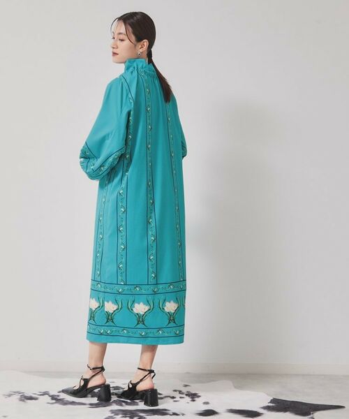 SunaUna / スーナウーナ ロング・マキシ丈ワンピース | 【スタンドフリル＆リボン】オリエンタルパネルワンピース | 詳細4