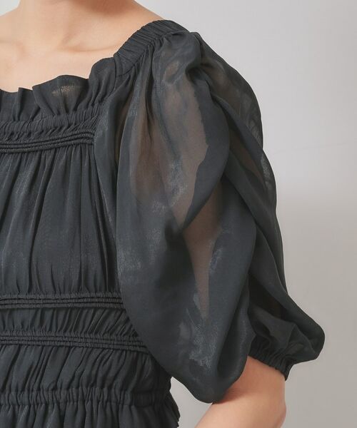 SunaUna / スーナウーナ ロング・マキシ丈ワンピース | 【パウダーシフォン／シャーリング】ロングワンピース | 詳細14