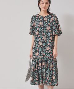 SunaUna / スーナウーナ ロング・マキシ丈ワンピース | 【オパールレース／パフスリーブ】ティアードワンピース