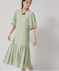 SunaUna / スーナウーナ ロング・マキシ丈ワンピース | 【オパールレース／パフスリーブ】ティアードワンピース