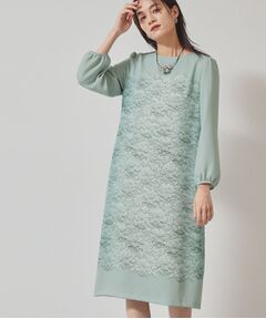 SunaUna / スーナウーナ ミニ丈・ひざ丈ワンピース | 【＆yours project／SS～L】レースパネル柄ワンピース