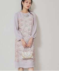 SunaUna / スーナウーナ ミニ丈・ひざ丈ワンピース | 【＆yours project／SS～L】レースパネル柄ワンピース