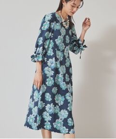 SunaUna / スーナウーナ ミニ丈・ひざ丈ワンピース | 【＆yours project／袖リボン】フラワープリントワンピース