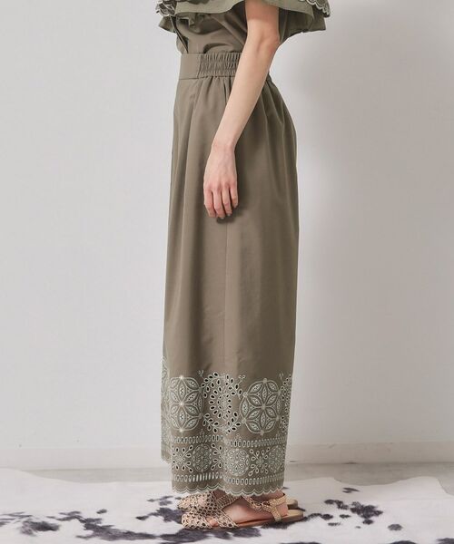 SunaUna / スーナウーナ パンツ | 【幾何柄／エンブロイダリー】ウエストゴムガウチョパンツ | 詳細11