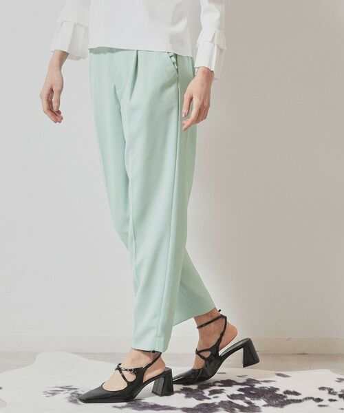 SunaUna / スーナウーナ パンツ | 【ポケットフリル/大人フェミニン】テーパードパンツ(ミントグリーン(021))