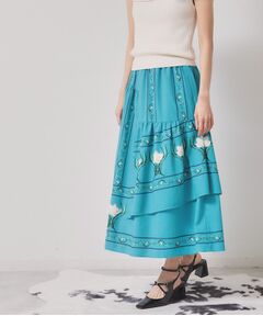 SunaUna / スーナウーナ ロング・マキシ丈スカート | 【ティアード／ウエストゴム】オリエンタルパネルスカート