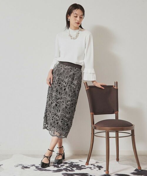 SunaUna / スーナウーナ スカート | 【リボンレース/S~Lサイズ展開】裾スカラタイトスカート | 詳細2