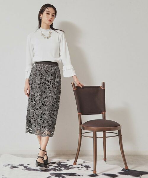 SunaUna / スーナウーナ スカート | 【リボンレース/S~Lサイズ展開】裾スカラタイトスカート | 詳細3