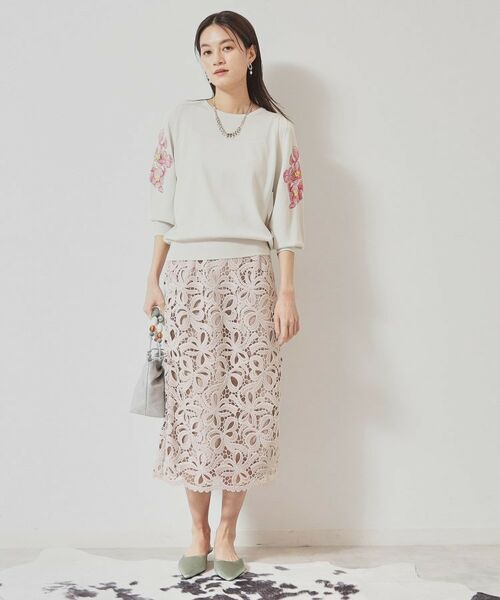 SunaUna / スーナウーナ スカート | 【リボンレース/S~Lサイズ展開】裾スカラタイトスカート | 詳細4