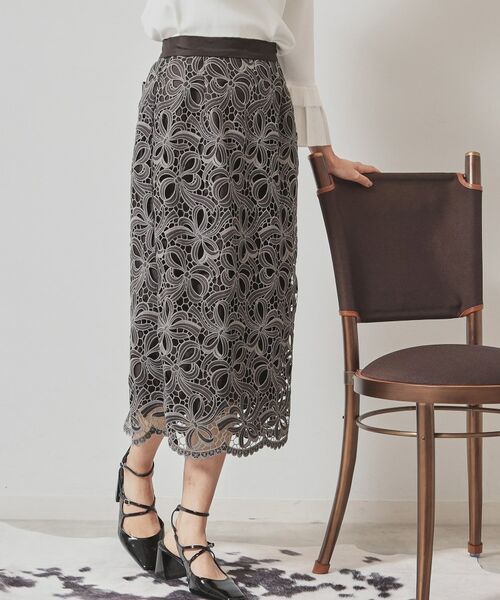 SunaUna / スーナウーナ スカート | 【リボンレース/S~Lサイズ展開】裾スカラタイトスカート | 詳細8