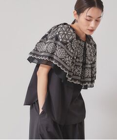 SunaUna / スーナウーナ シャツ・ブラウス | 【幾何柄／エンブロイダリー】ケープカラーブラウス