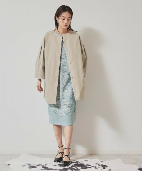 SunaUna / スーナウーナ その他アウター | 【フレアスリーブ／裏付き】ミドル丈コート | 詳細4