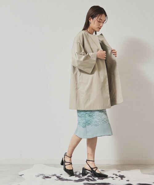 SunaUna / スーナウーナ その他アウター | 【フレアスリーブ／裏付き】ミドル丈コート | 詳細5