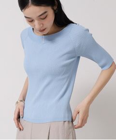 SunaUna / スーナウーナ ニット・セーター | 【接触冷感／アンサンブル可】パール調パーツ付きニット