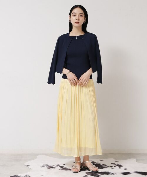 SunaUna / スーナウーナ ニット・セーター | 【接触冷感／アンサンブル可】パール調パーツ付きニット | 詳細5