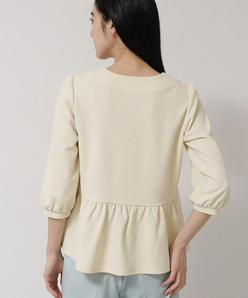 SunaUna / スーナウーナ シャツ・ブラウス | 【パール調パーツ付き／春色】ペプラムトップス | 詳細15