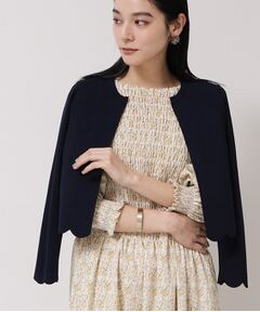 SunaUna / スーナウーナ カーディガン・ボレロ | 【接触冷感／アンサンブル可】裾スカラップニットボレロ