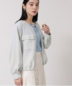 SunaUna / スーナウーナ レザーブルゾン・ジャケット | 【メッシュ／パフスリーブ】ライトブルゾン