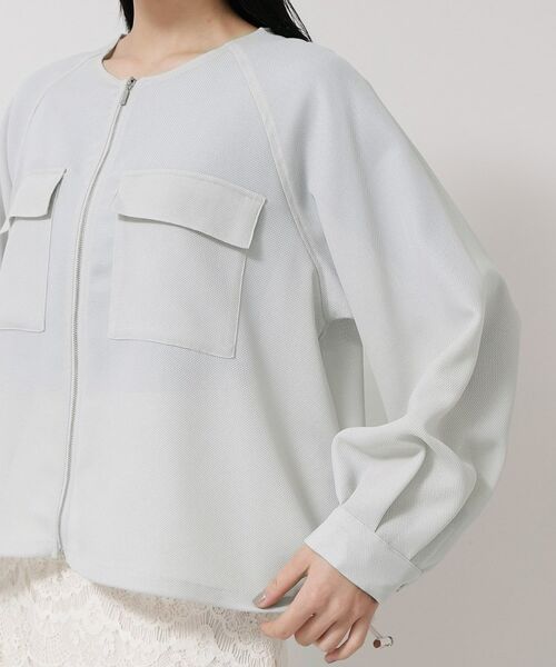 SunaUna / スーナウーナ レザーブルゾン・ジャケット | 【メッシュ／パフスリーブ】ライトブルゾン | 詳細13