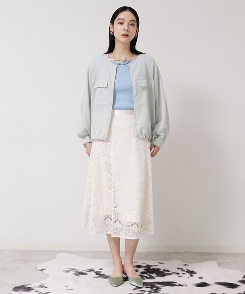 SunaUna / スーナウーナ レザーブルゾン・ジャケット | 【メッシュ／パフスリーブ】ライトブルゾン | 詳細2