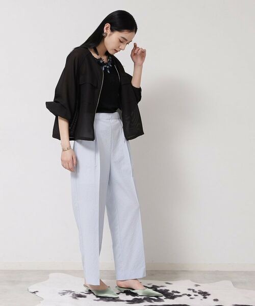 SunaUna / スーナウーナ レザーブルゾン・ジャケット | 【メッシュ／パフスリーブ】ライトブルゾン | 詳細3