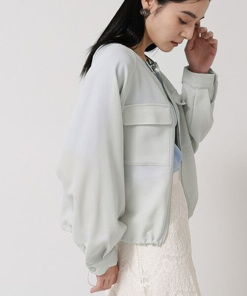 SunaUna / スーナウーナ レザーブルゾン・ジャケット | 【メッシュ／パフスリーブ】ライトブルゾン | 詳細5