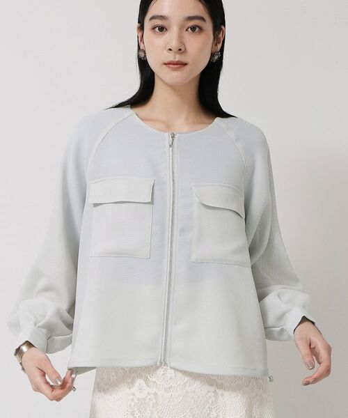 SunaUna / スーナウーナ レザーブルゾン・ジャケット | 【メッシュ／パフスリーブ】ライトブルゾン | 詳細9