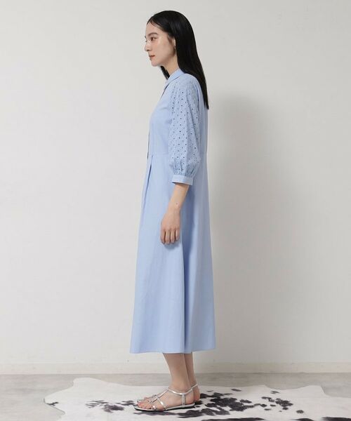 SunaUna / スーナウーナ ロング・マキシ丈ワンピース | 【袖レース/パール調パーツ】衿付きワンピース | 詳細11