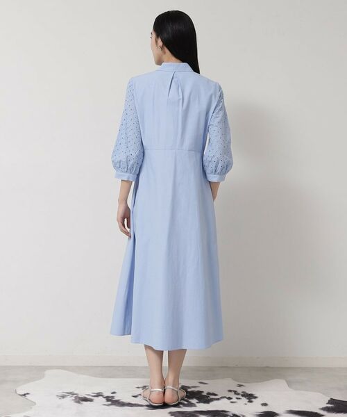 SunaUna / スーナウーナ ロング・マキシ丈ワンピース | 【袖レース/パール調パーツ】衿付きワンピース | 詳細12