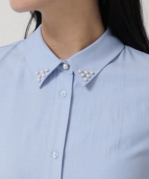 SunaUna / スーナウーナ ロング・マキシ丈ワンピース | 【袖レース/パール調パーツ】衿付きワンピース | 詳細13