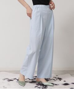 SunaUna / スーナウーナ パンツ | 【ウエストゴム／カラ三素材】ワイドパンツ