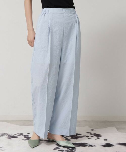 SunaUna / スーナウーナ パンツ | 【ウエストゴム／カラ三素材】ワイドパンツ | 詳細10