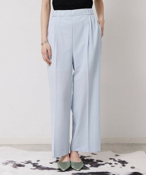 SunaUna / スーナウーナ パンツ | 【ウエストゴム／カラ三素材】ワイドパンツ | 詳細14