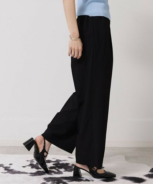 SunaUna / スーナウーナ パンツ | 【ウエストゴム／カラ三素材】ワイドパンツ | 詳細3