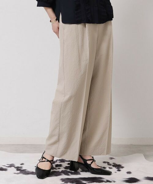 SunaUna / スーナウーナ パンツ | 【ウエストゴム／カラ三素材】ワイドパンツ | 詳細6