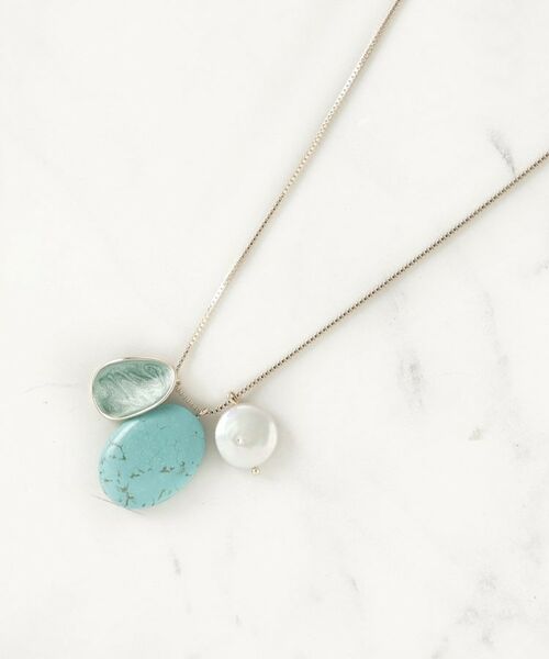 SunaUna / スーナウーナ ネックレス・ペンダント・チョーカー | 【ターコイズ風パーツ】ワントップネックレス | 詳細1